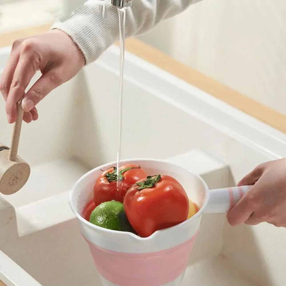 Portable Folding Water Ladle Kitchen Bathroom Bathing Hair Washing