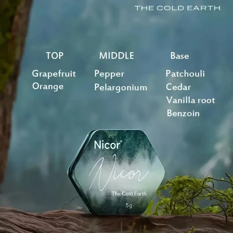NICOR Men's Solid Perfume Balm – Portable EDP Fragrance 5g