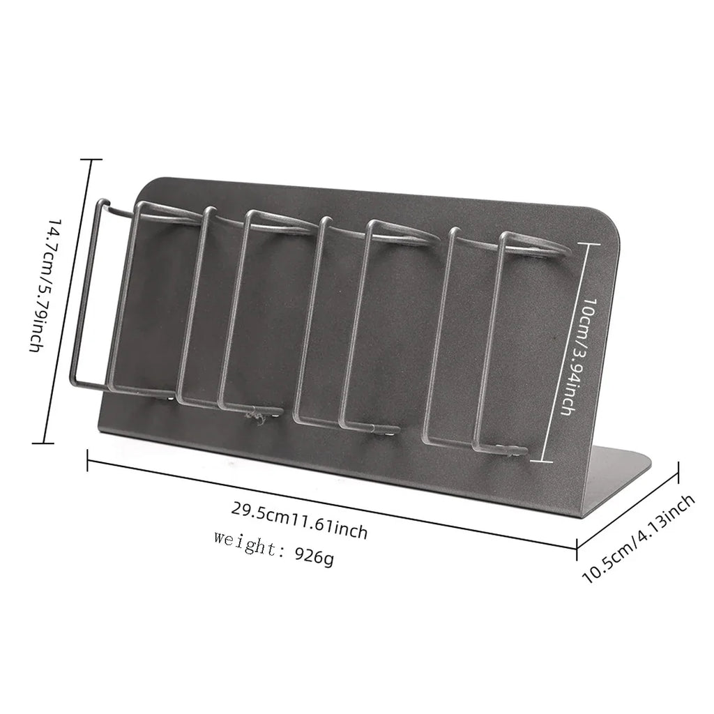 4-Slot Steel Hair Clipper Storage Rack | Salon Tool Holder
