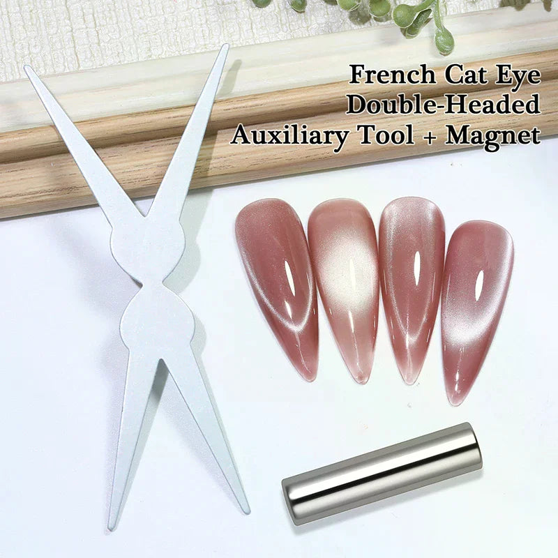 2-in-1 Magnetic Nail Stick & Y-Clip Set | Cat Eye Gel Manicure
