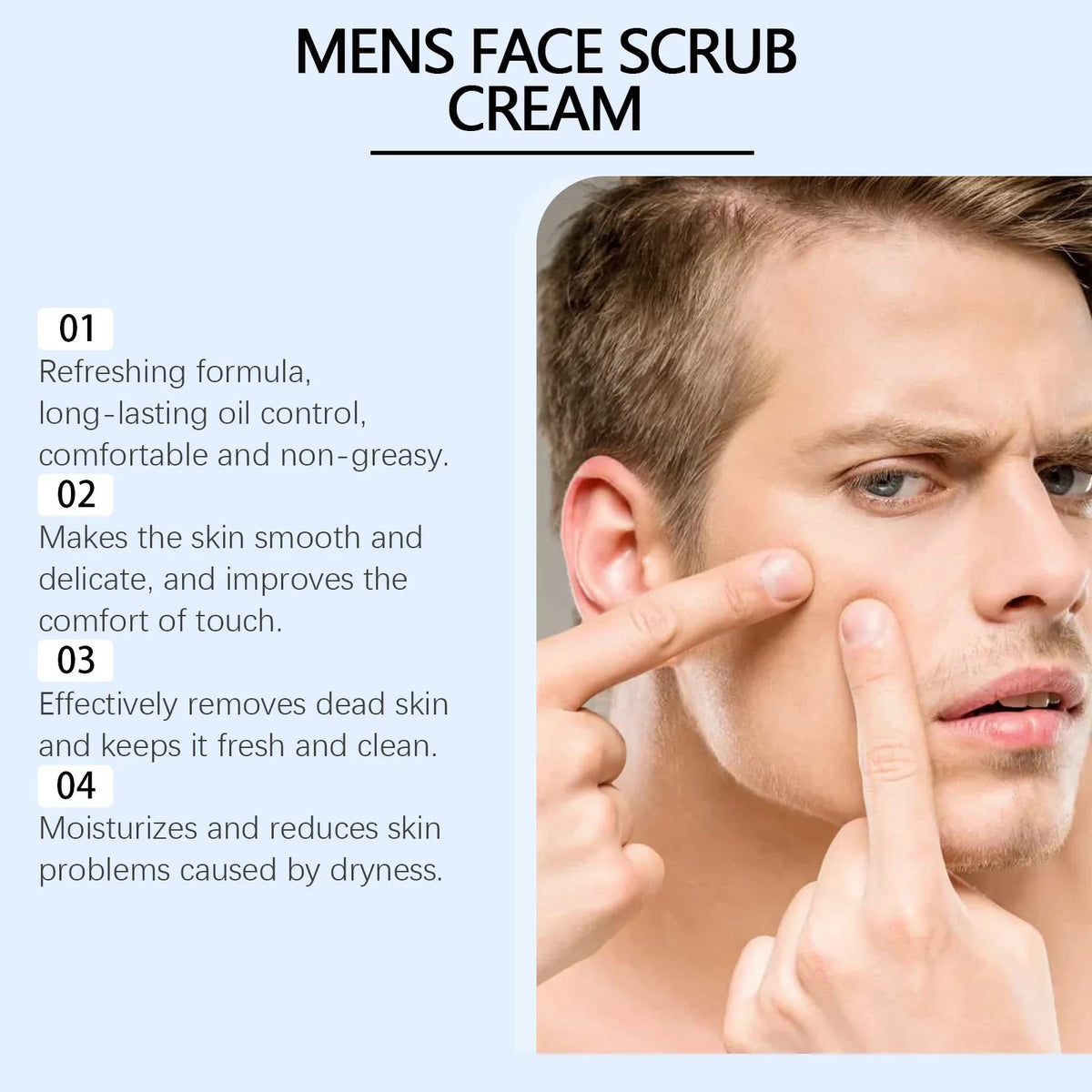 East Moon Men's Face Scrub – Oil Control & Blackhead Removal