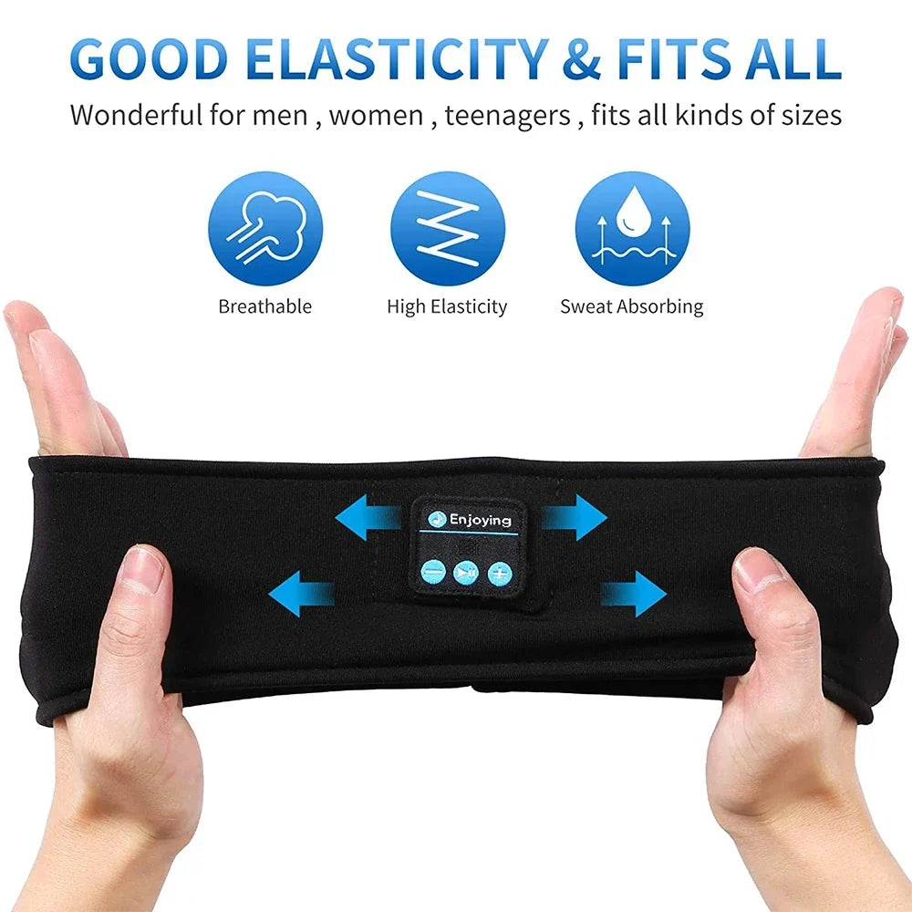HUAWEISHI Bluetooth 5 4 Earphones Sports Sleeping Headband Elastic