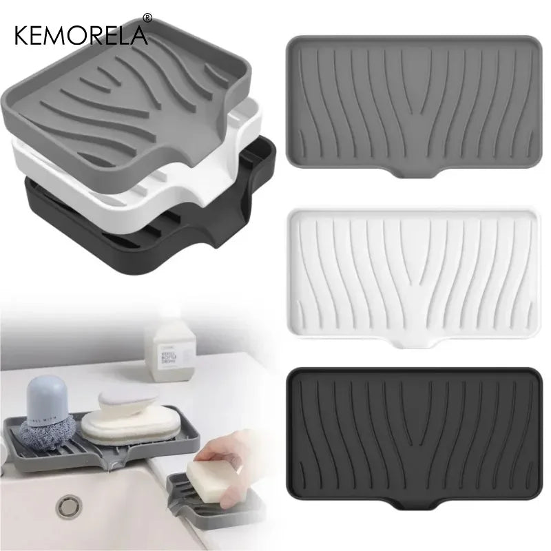 Silicone Soap Dish with Drain | Anti-Slip Sink Tray