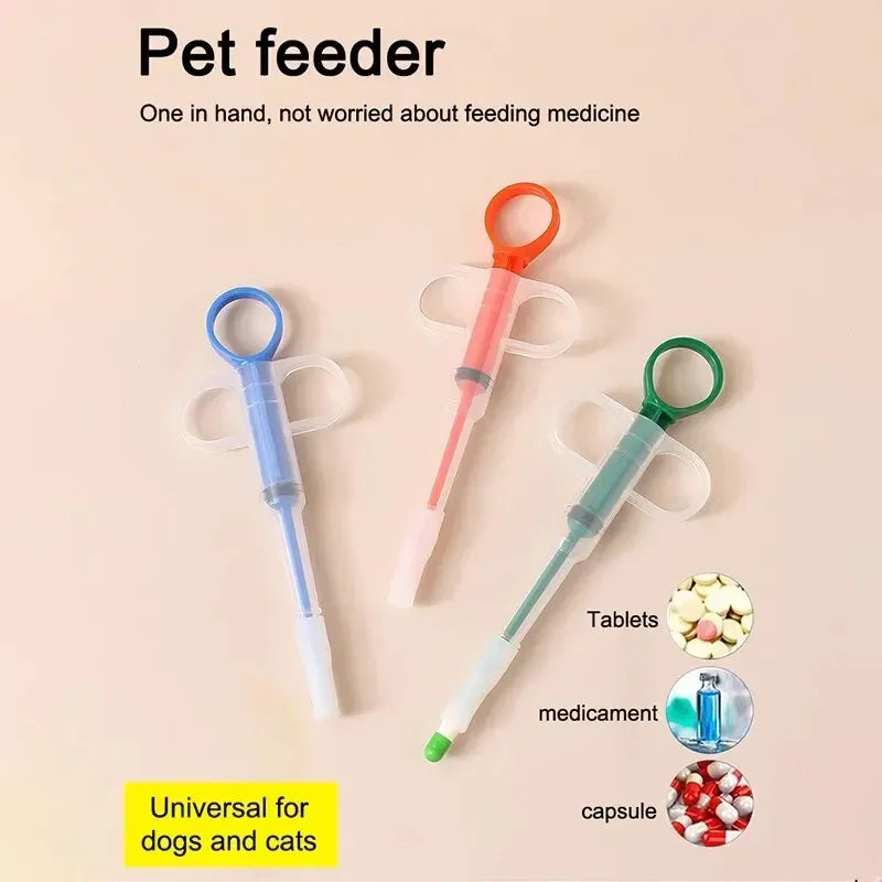 Pet Medication Dispenser Pressing Feeding Stick Cats Dogs Eating