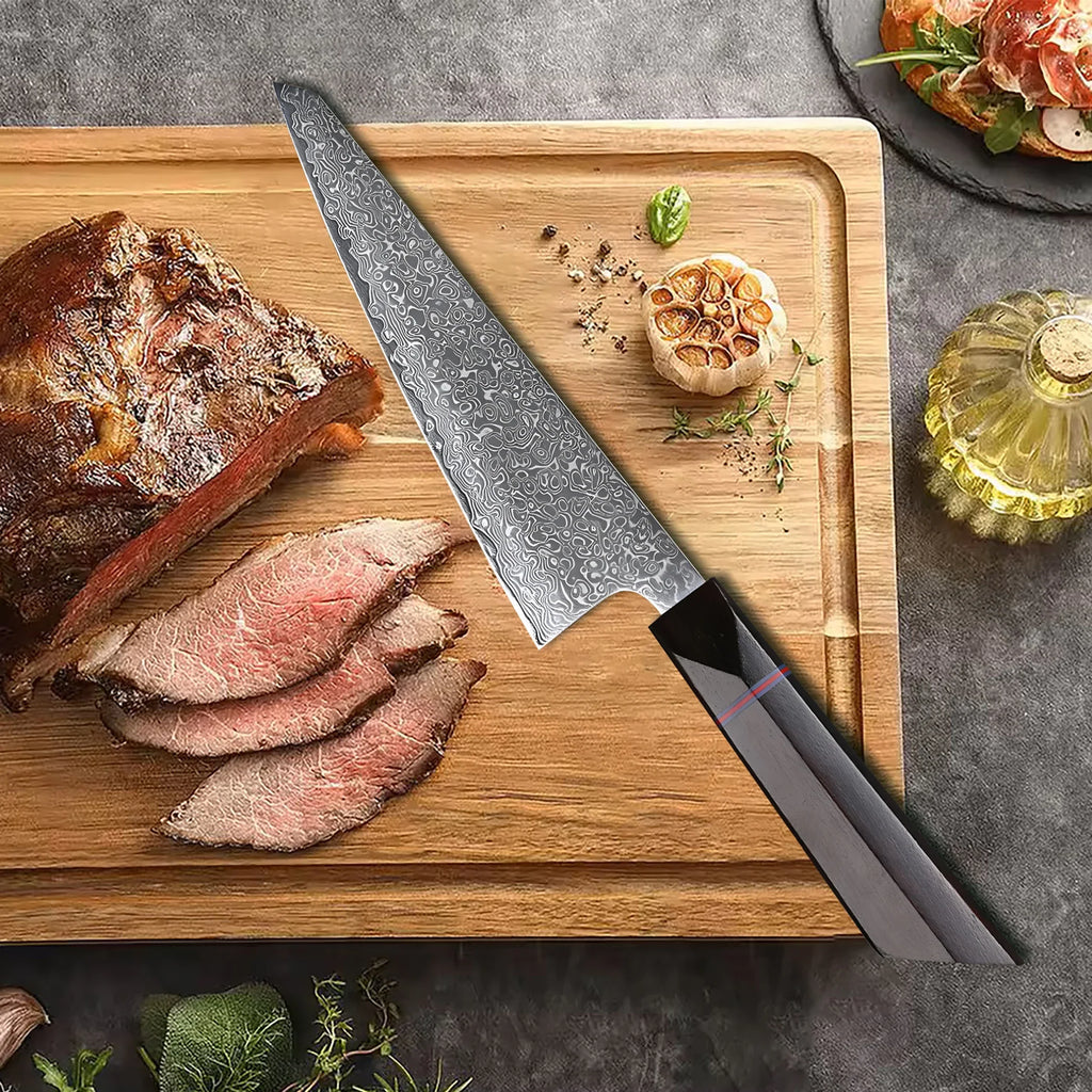 Honesuki Knife – 67-Layer Damascus Steel Boning & Slicing Knife