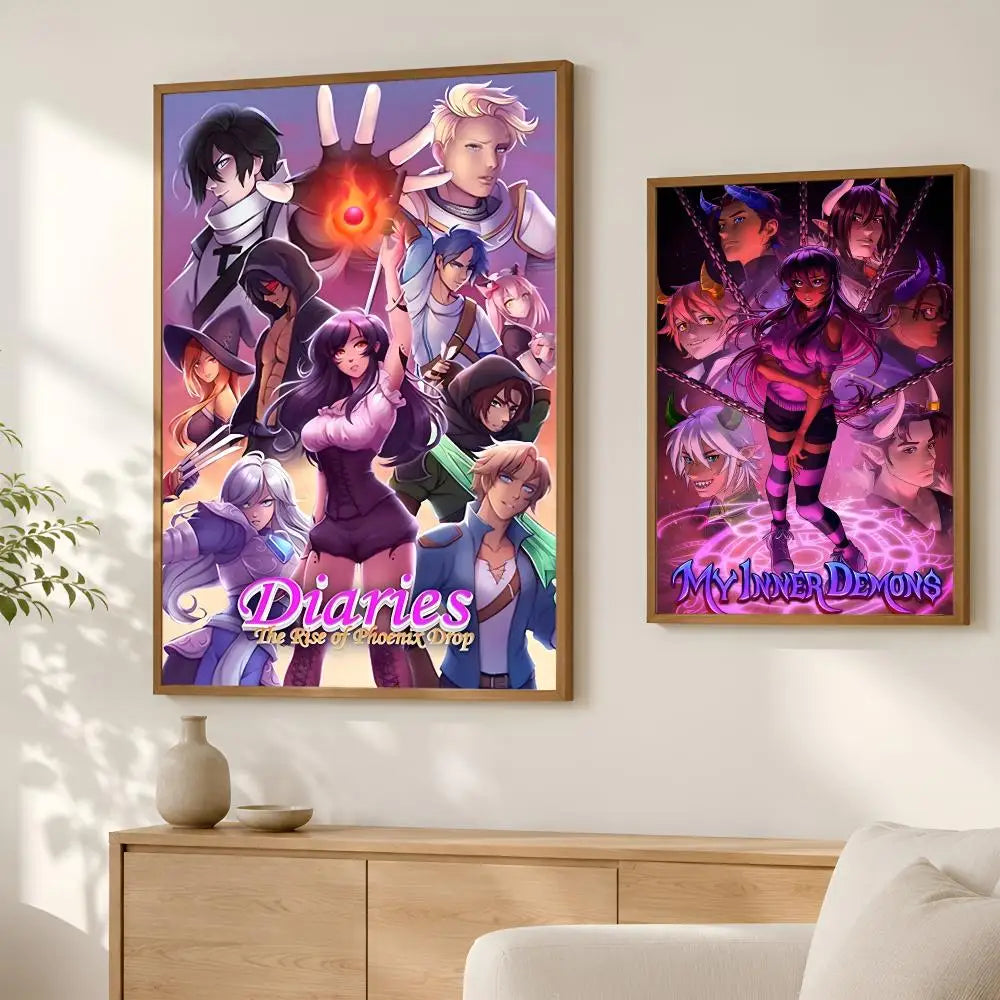 Aphmau Self-Stick HD Wall Art Poster – Waterproof Room Decor