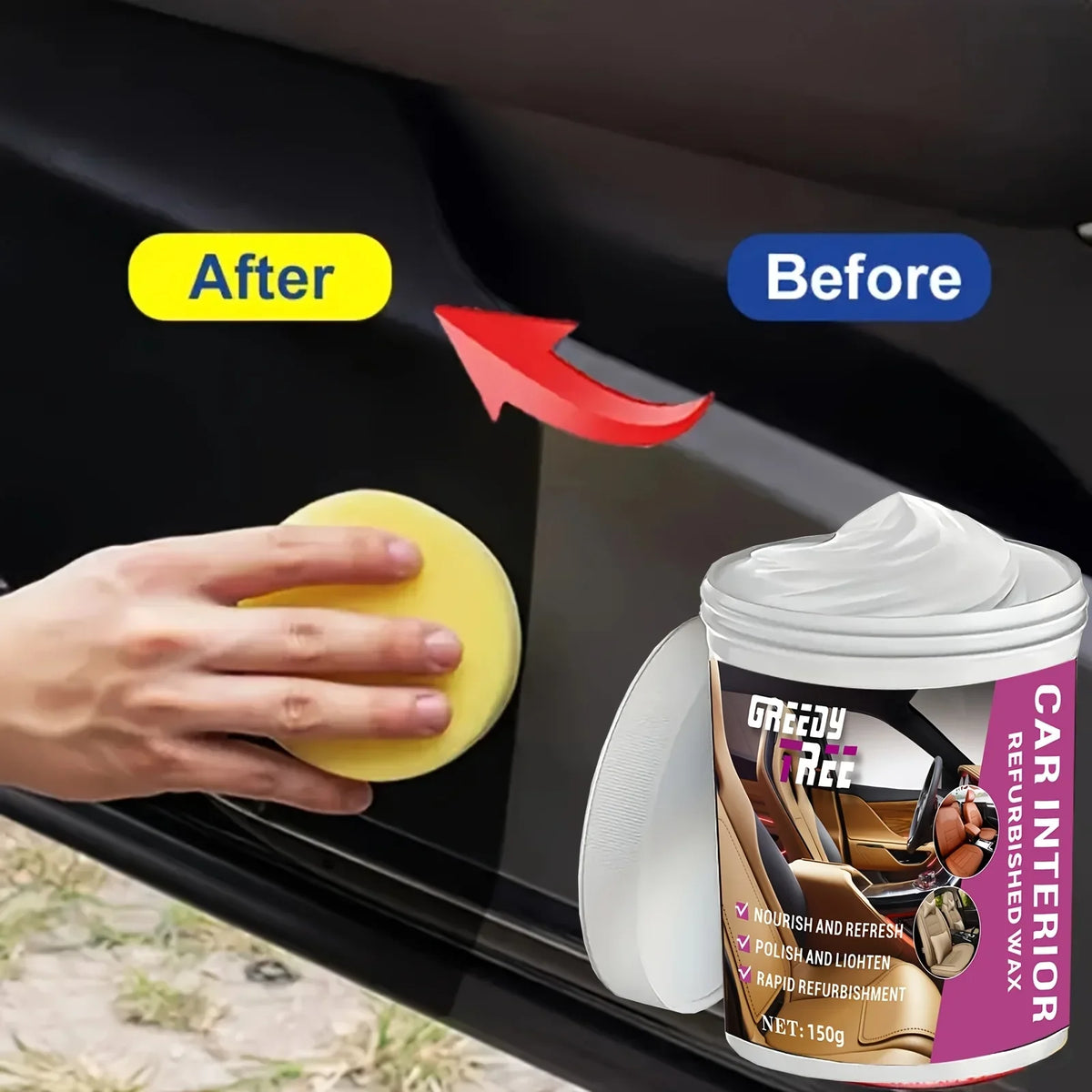 Car Interior Coating Paste – Dashboard & Seat Polish Cleaner