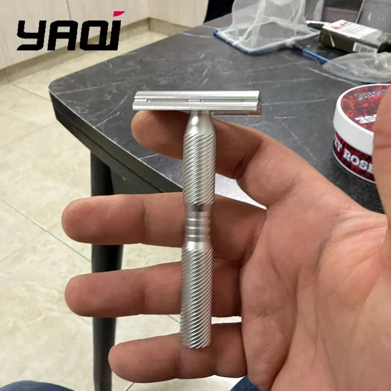 2026 Yaqi Beard Shaver Handle 316 Stainless Steel Men Safety Razor