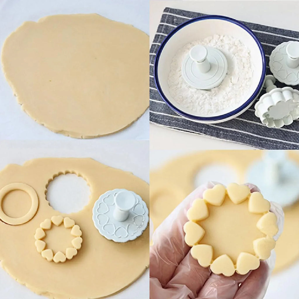 Christmas Fondant Cookie Stamp & Biscuit Mold Set – 4 PCS