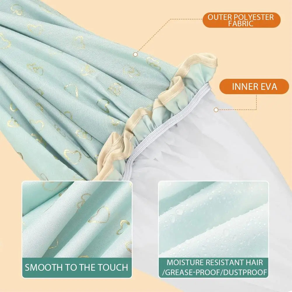 Large Waterproof Shower Cap – Double Layer for Long Thick Hair