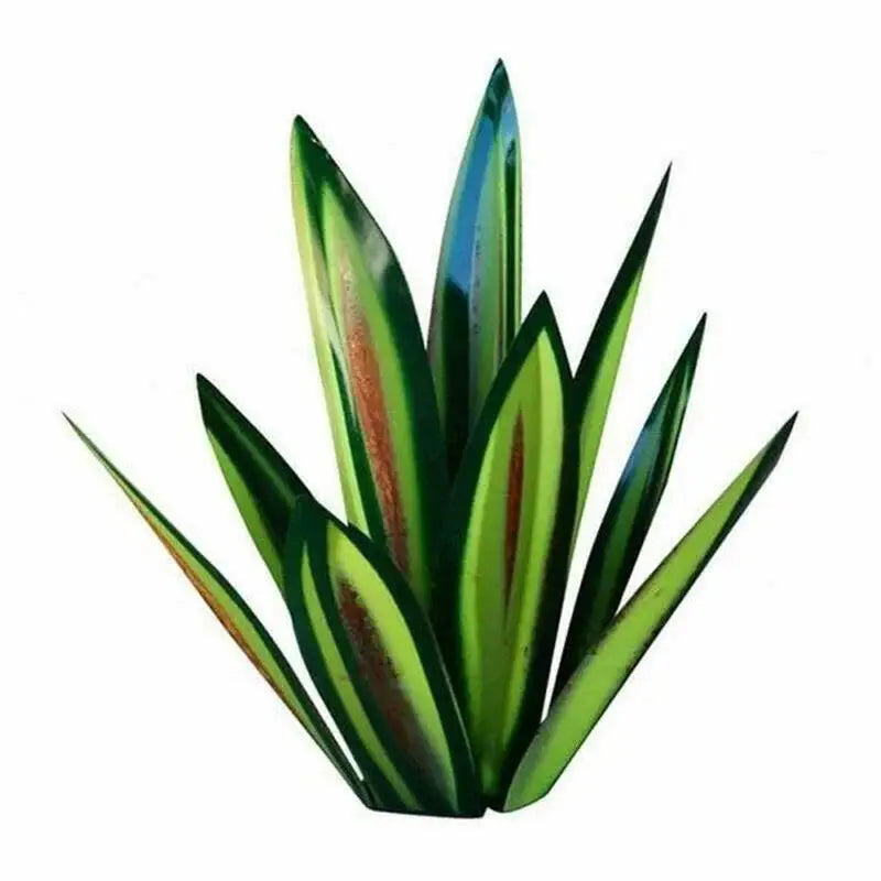 DIY Metal Agave Rustic Garden Sculpture – 9-Leaf Yard Art Decor