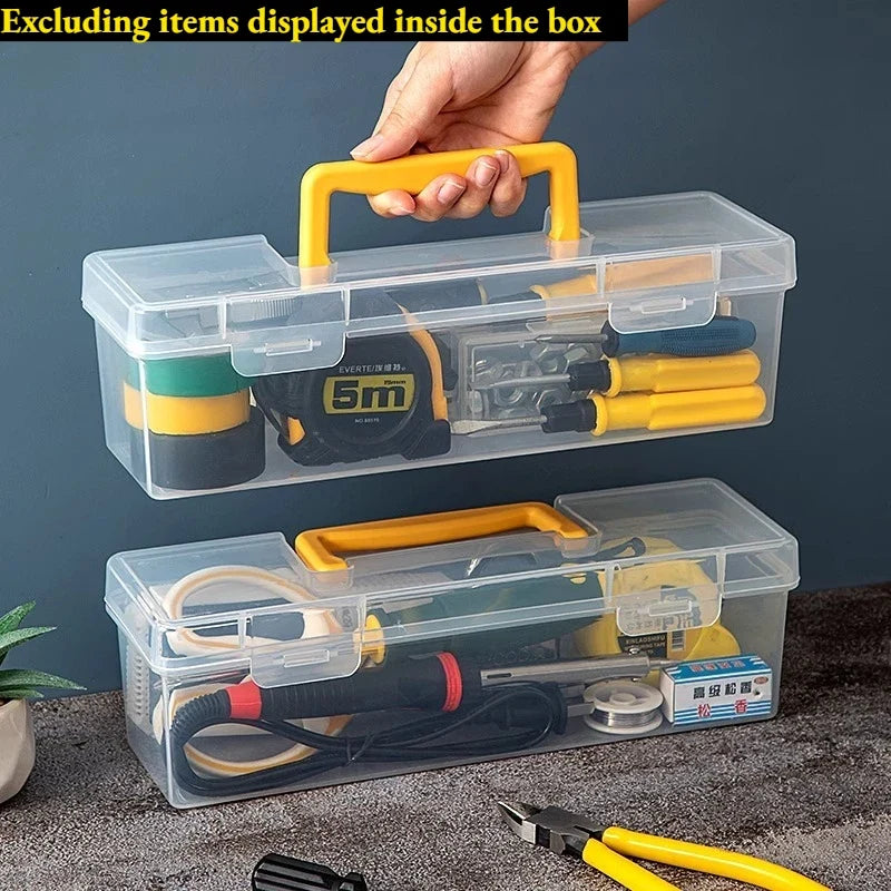 Transparent Multi-Compartment Hardware Parts Organizer Box