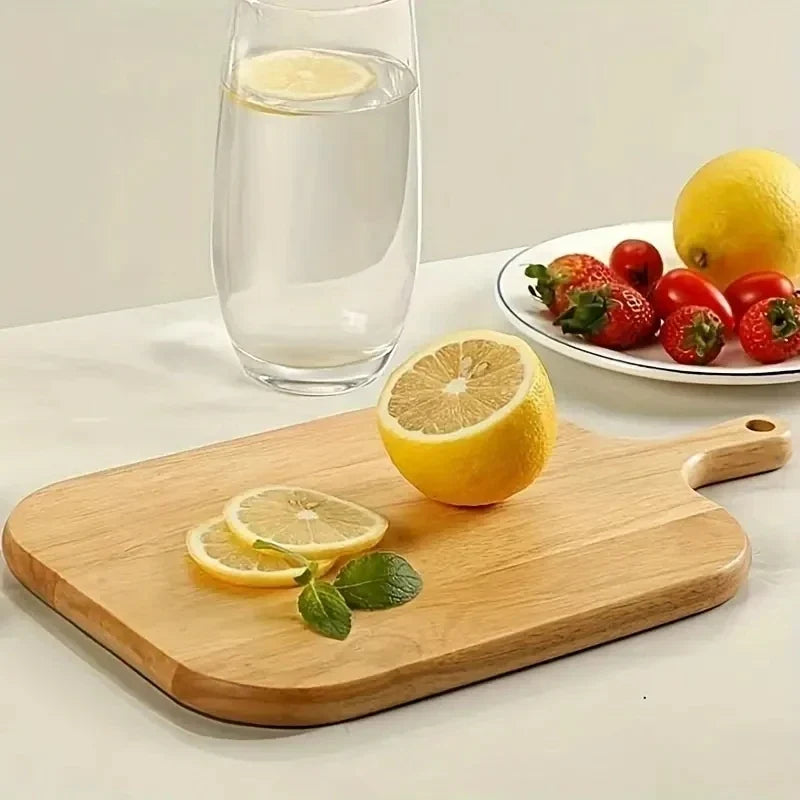Wooden Cutting Board with Handle – Charcuterie & Cheese Board