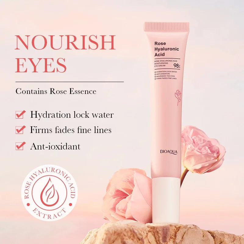 BIOAOUA Rose Hyaluronic Acid Eye Cream 20g | All Skin Types