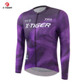 X-TIGER Men's Long Sleeve Cycling Jersey – Breathable Slim Fit