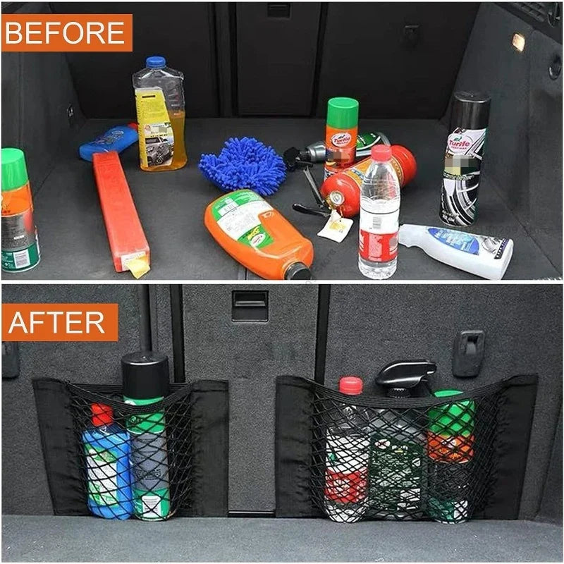 Universal Car Trunk Organizer Elastic Mesh Net Storage Bag