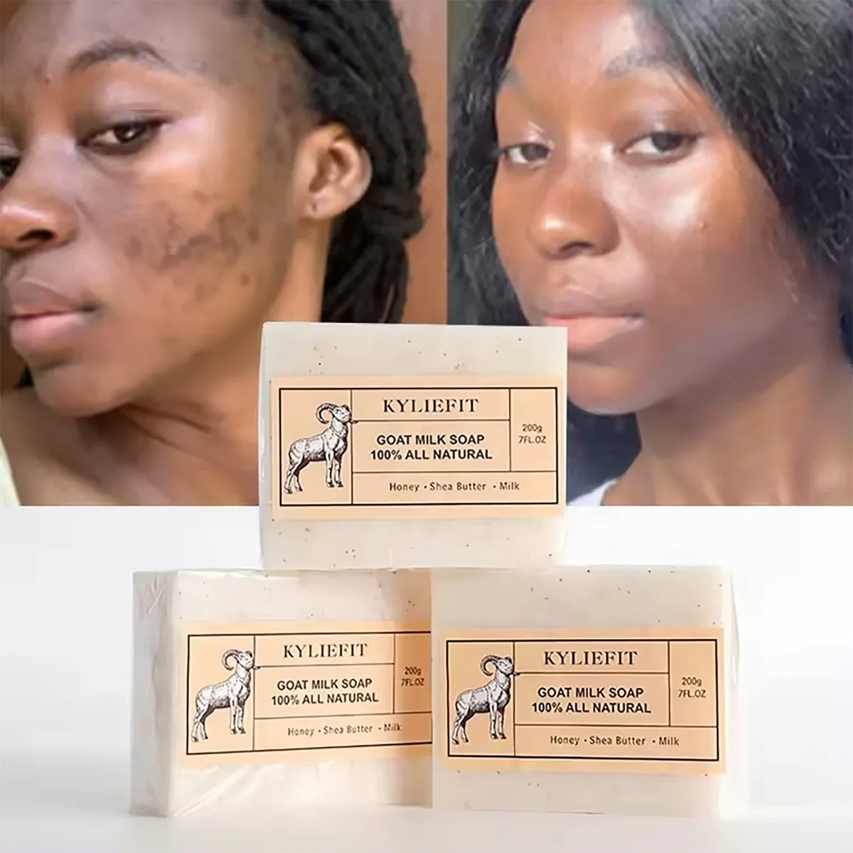 AILKE Organic Goat Milk Soap Bar | Honey & Shea Butter