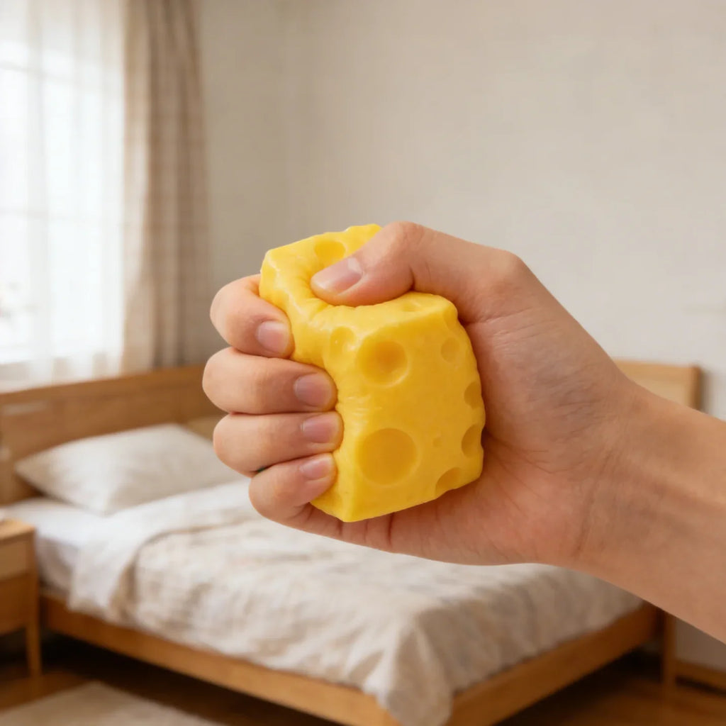 Squishy Cheese Squeeze Toy – Sensory Fidget Ball for Kids & Adults
