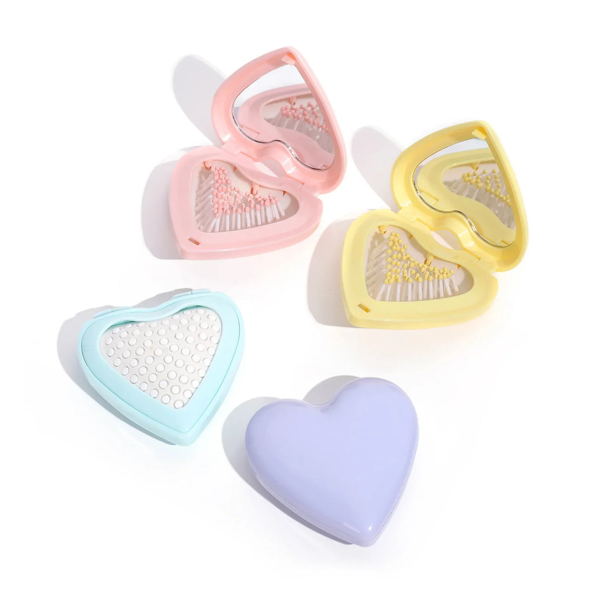 Small Hair Comb Folding Mirror Traveling Portable Massage Women Girl