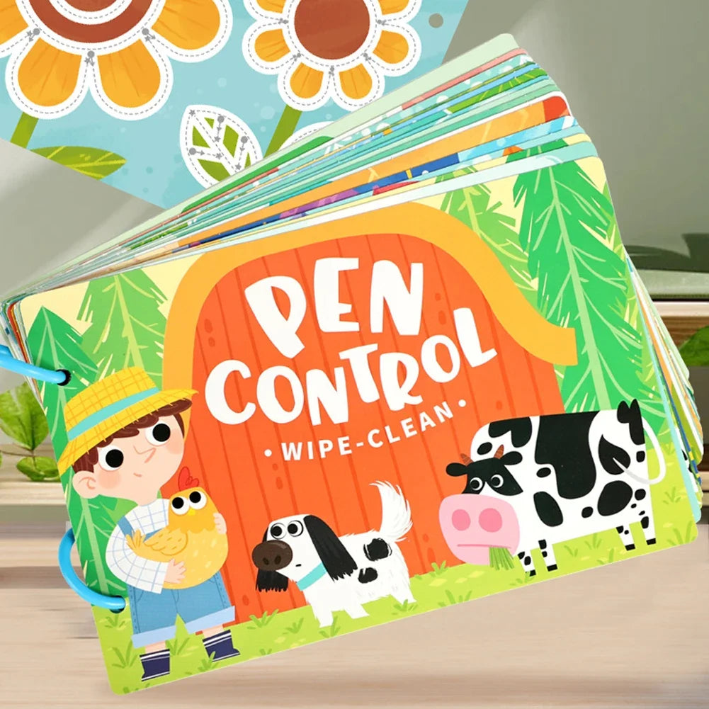 Write & Wipe Pen Control Activity Book for Toddlers & Kids
