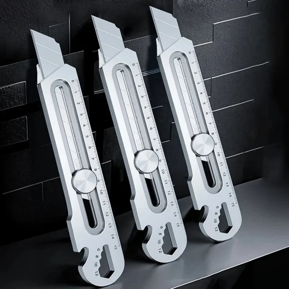 6-in-1 Retractable Utility Knife | Stainless Steel 18mm Blade