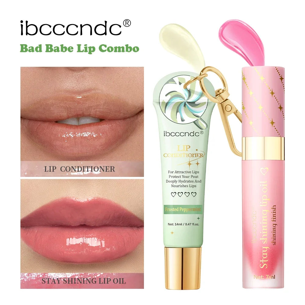 Lip Oil & Lipstick Set | Hydrating Gloss Duo 14ml+7ml