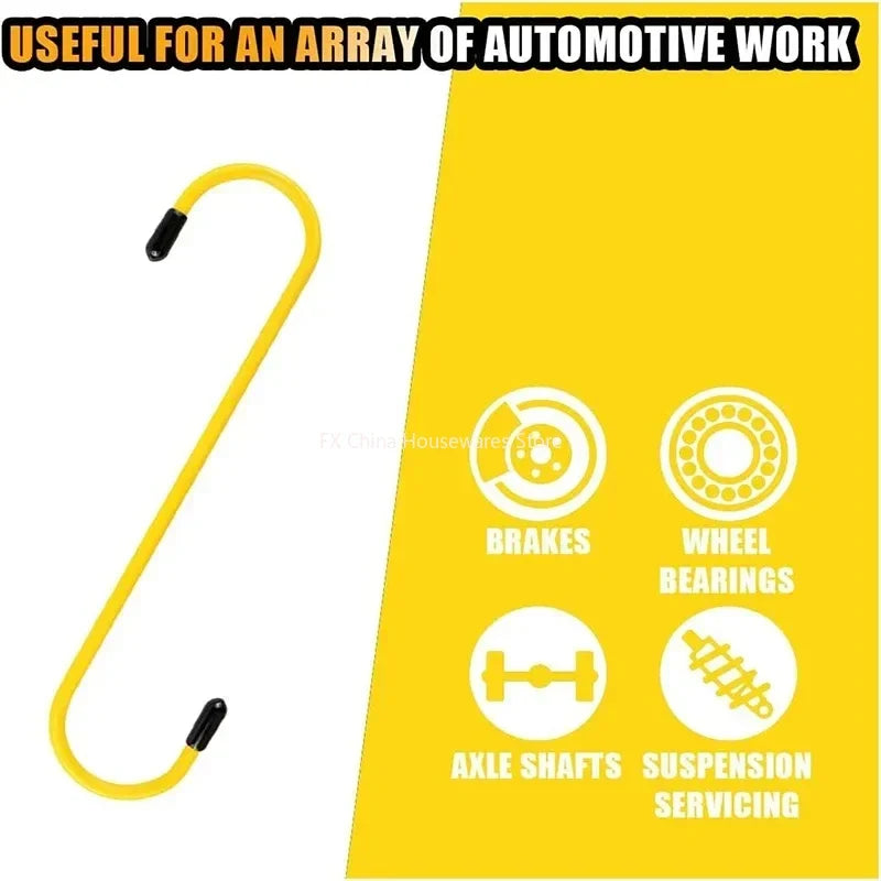 S-Shape Brake Caliper Hanger Hooks with Rubber Tips | Universal