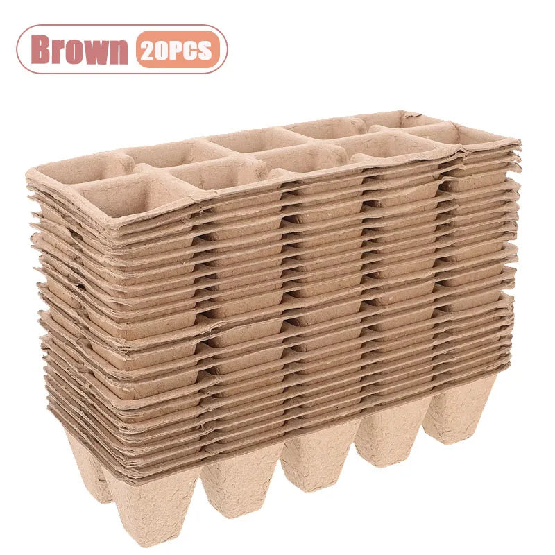 Biodegradable Seedling Trays 20/40 PCS – Eco Seed Starter Pots