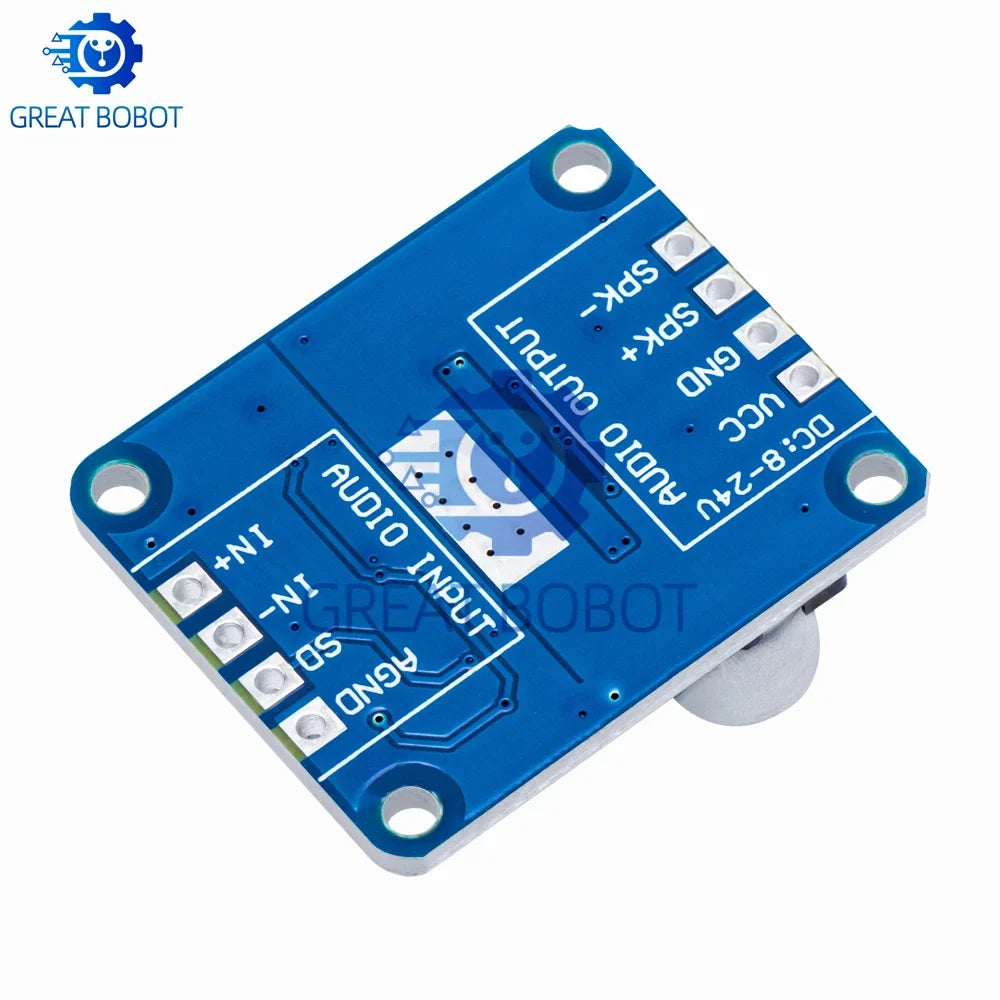 Mono Class D Digital Amplifier Board DC 8–24V 30W–300W 4–8Ω