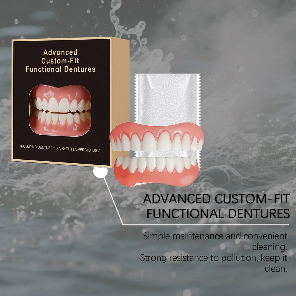 Silicone Denture Kit – Full Set False Teeth for Men & Women