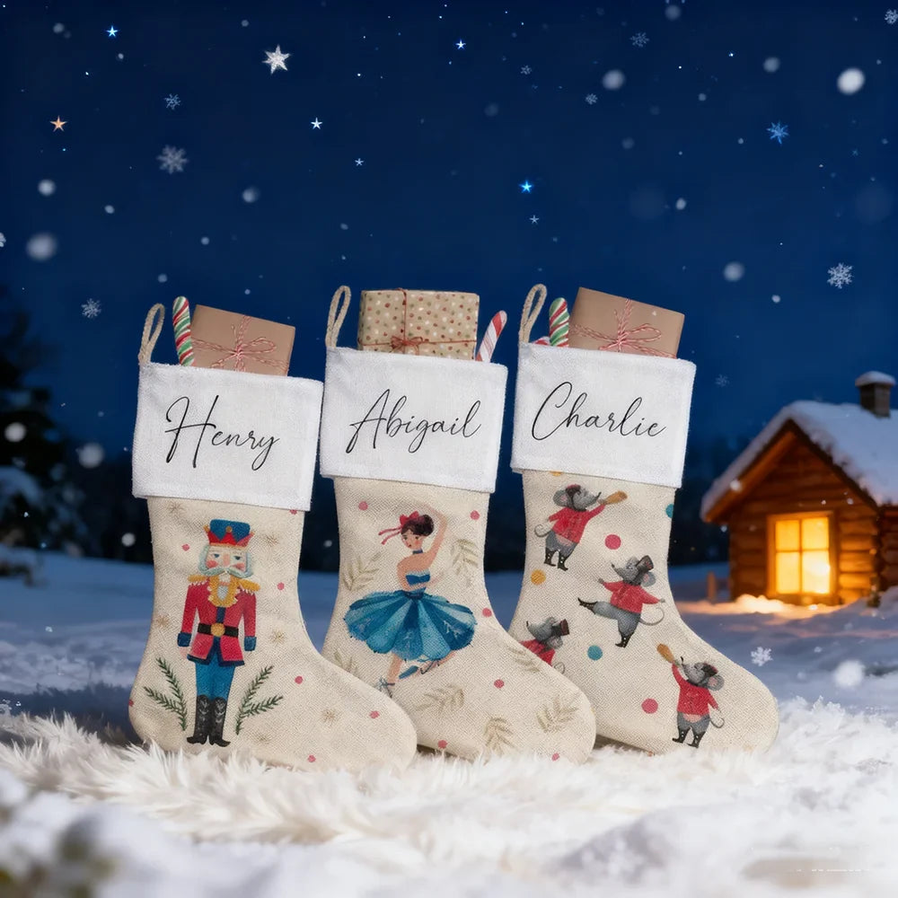 Personalized Nutcracker Christmas Stocking | Custom Family Gift
