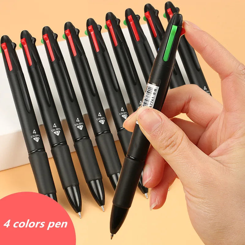 5-Pack 4-Color Ballpoint Pens 0.7mm – School & Office Writing