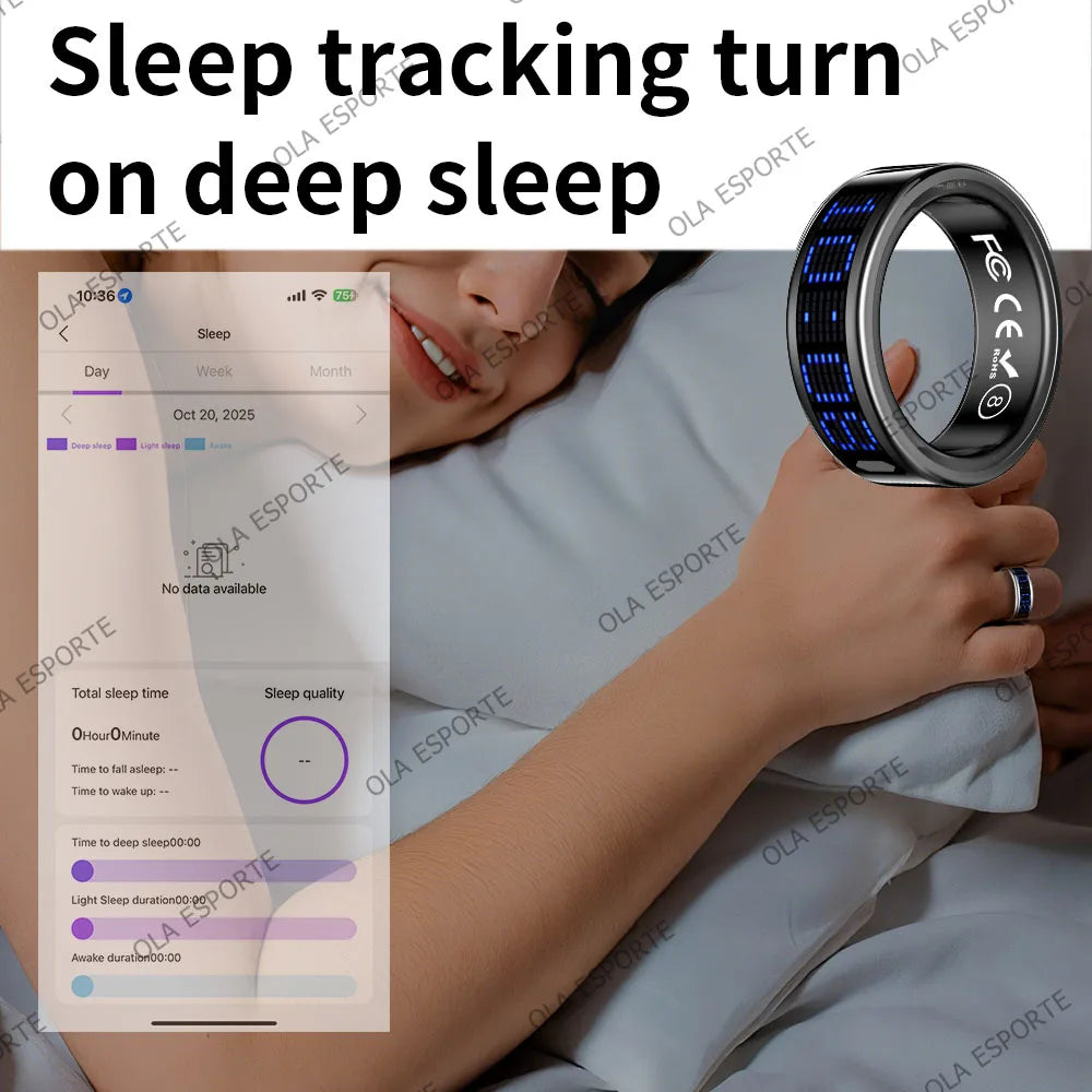 Smart Ring LED | Heart Rate, SpO2, Sleep & Steps Tracker