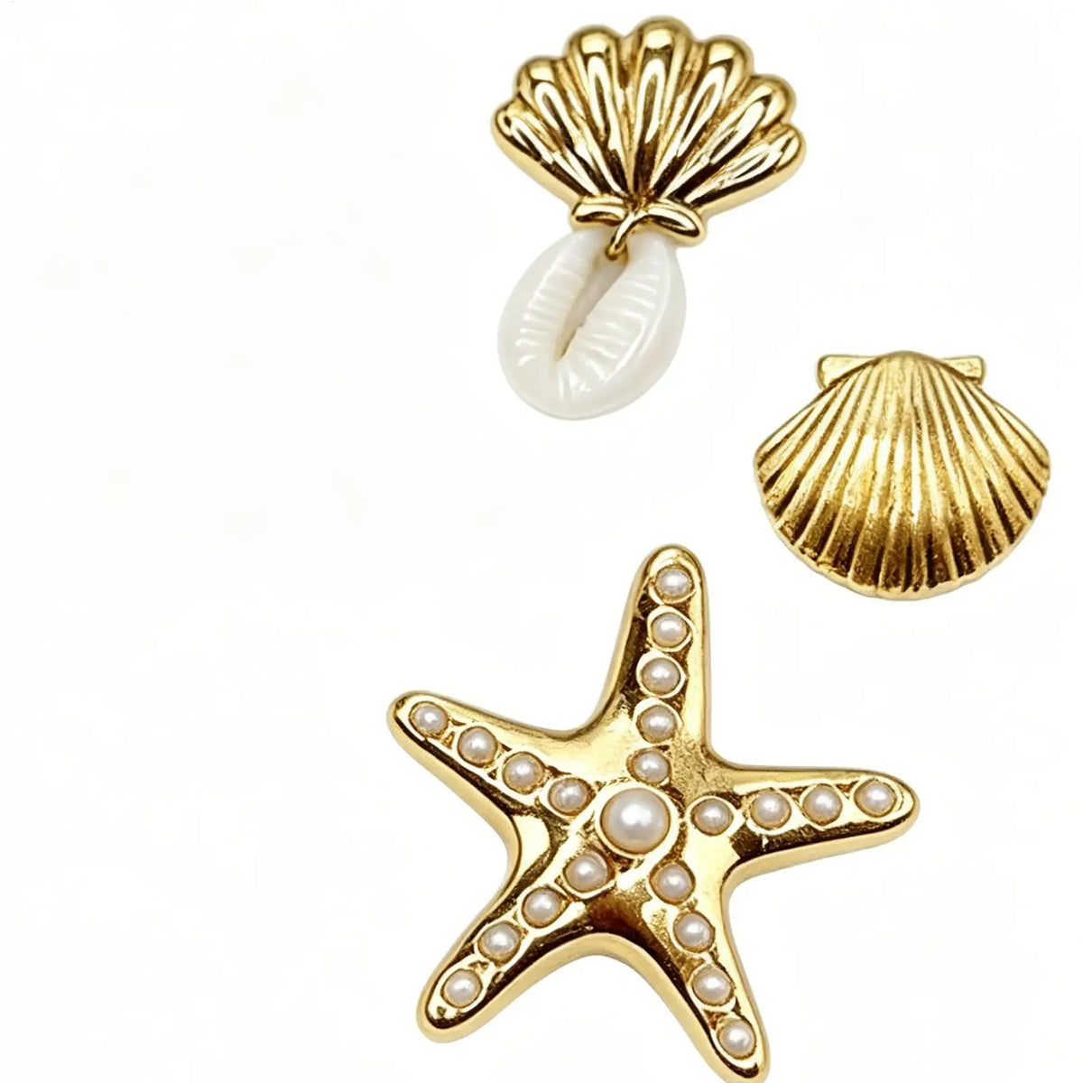 Sea Shell Slipper Charms – 6-Piece Sandal Decoration Set