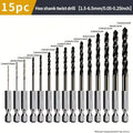 15-Piece HSS M35 Cobalt Twist Drill Bit Set 1.5mm–6.5mm