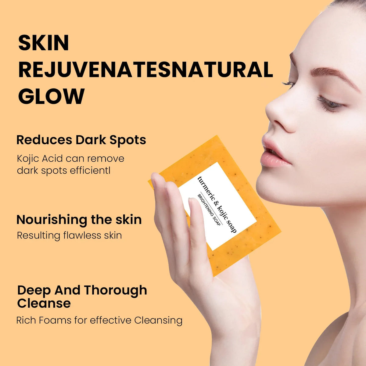 Turmeric & Kojic Acid Cleanser Soap Set – Brighten Skin