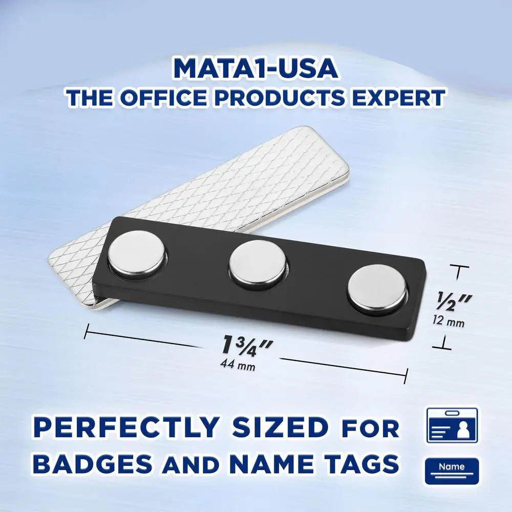 Magnetic Name Badge Tag – Triple Magnet, No-Pin, Reusable