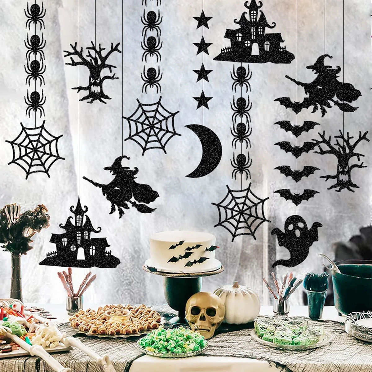 6-Piece Halloween Hanging Ceiling Decorations – Spooky Party Décor