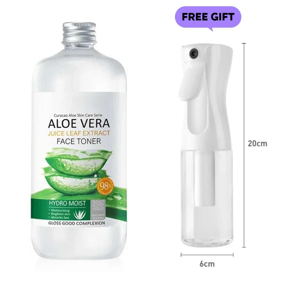 500ml Aloe Vera Facial Toner Hydrating Spray – Dry Skin