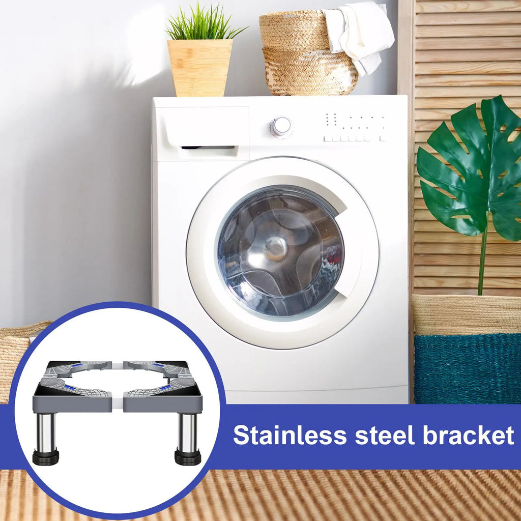 Stainless Steel Washing Machine & Dryer Pedestal Stand – 4 Feet