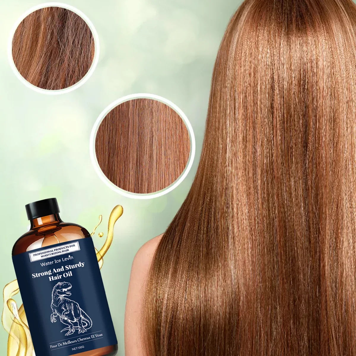 Hair Oil with Hyaluronic Acid, Olive & Coconut Oil | Soft & Shiny