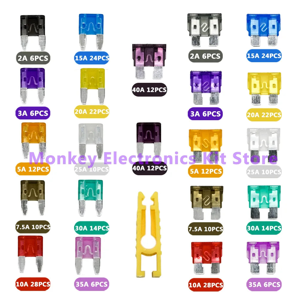 300 PCS Car Blade Fuse Kit 2A–40A | 11 Sizes + Storage Box