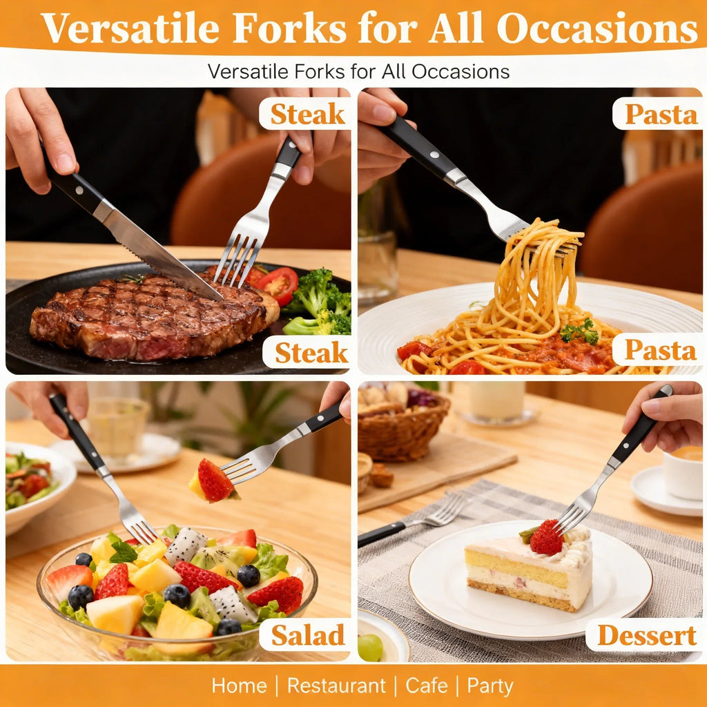 Stainless Steel Dinner Fork Set 1–8 Piece | Food-Grade Flatware