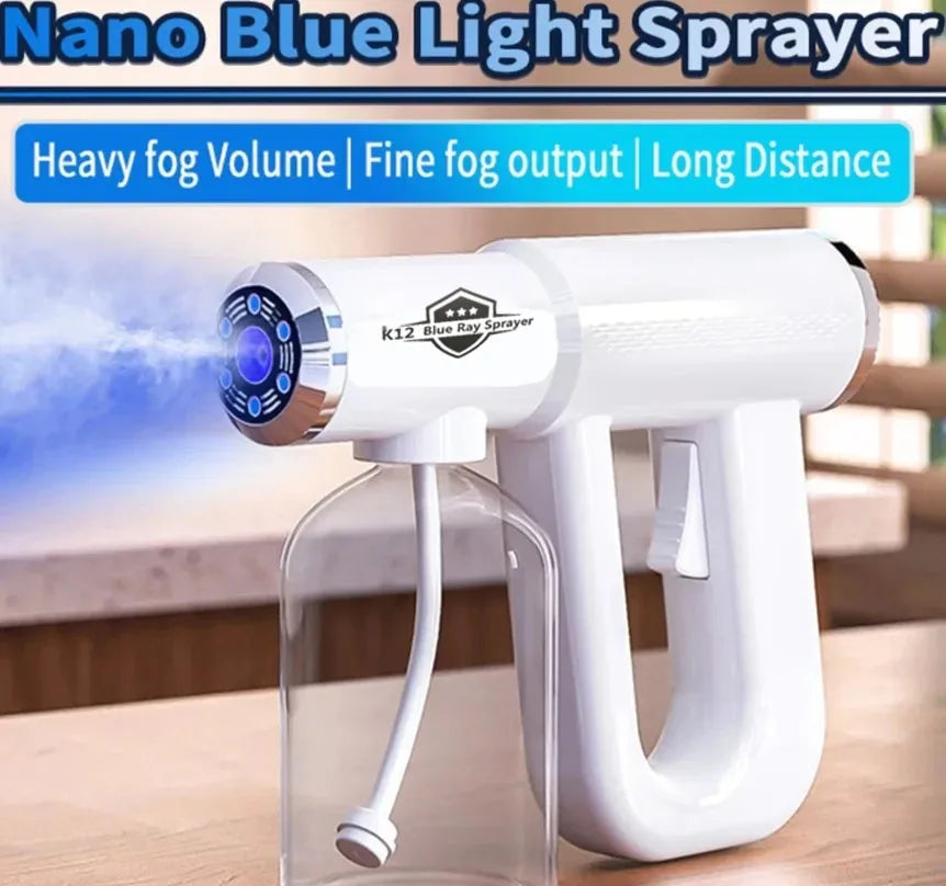 Blue Light Nano USB Rechargeable Wireless Steam Gun Barber Sprayer