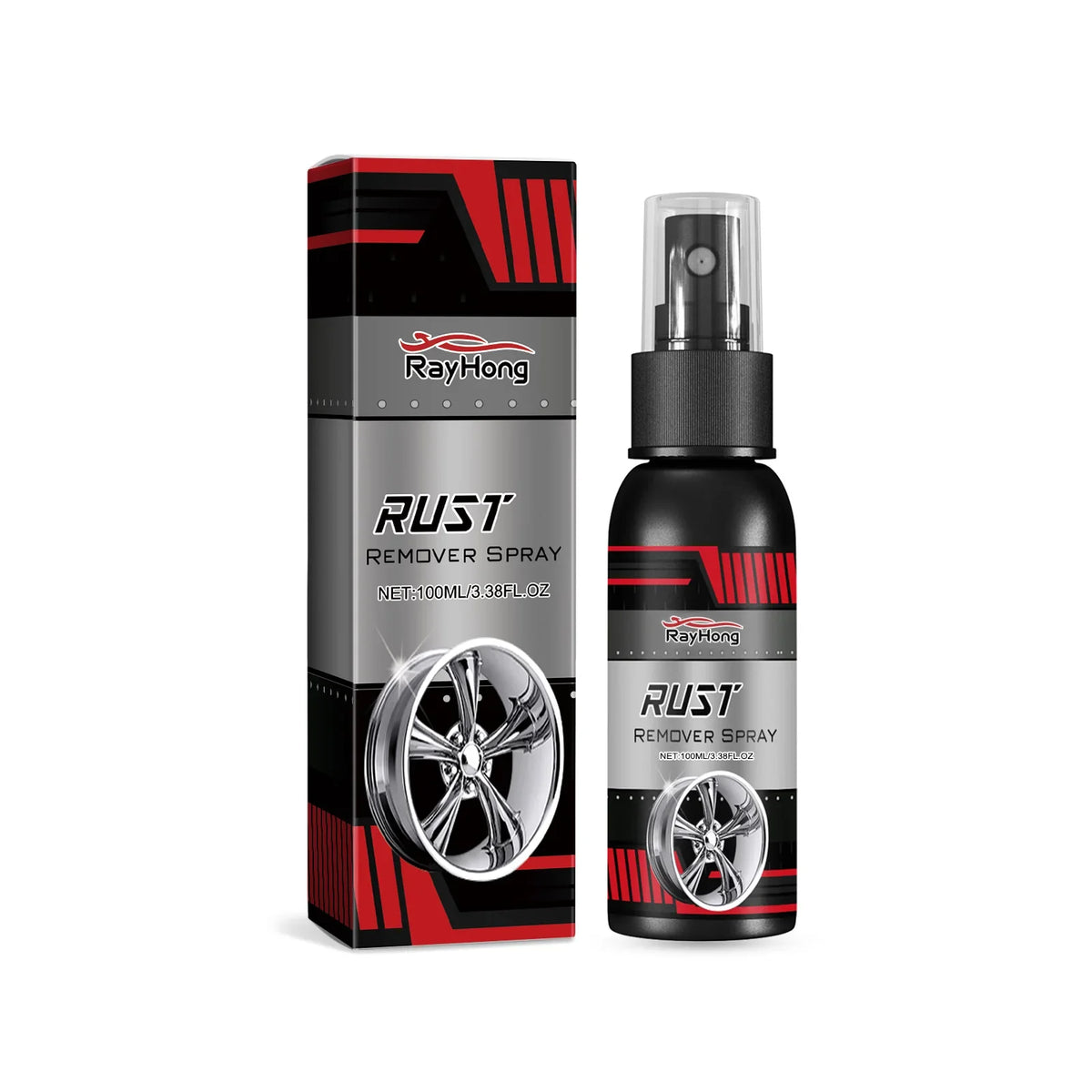 RayHong Wheel Rust Remover Spray – Metal Polish & Derust 100ml