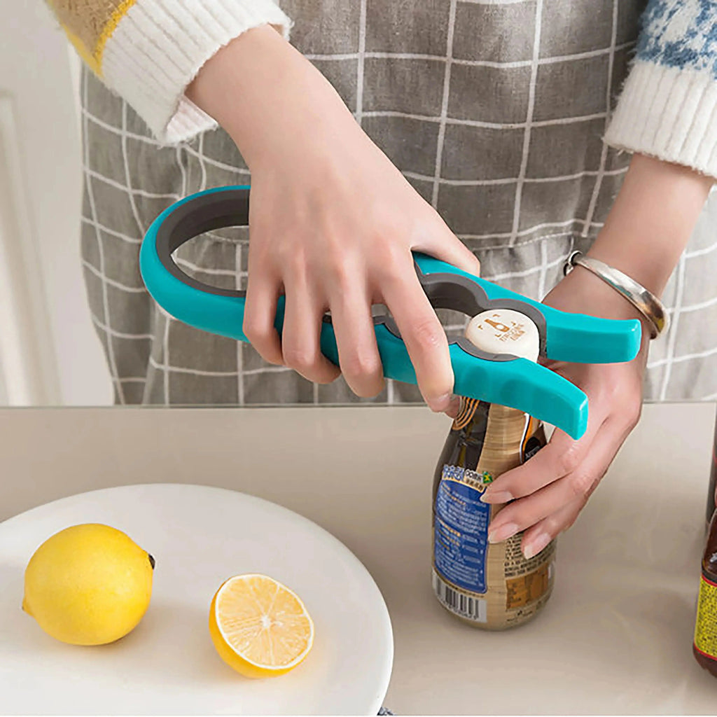 4-in-1 Multi-Purpose Can & Bottle Opener – Non-Slip Grip