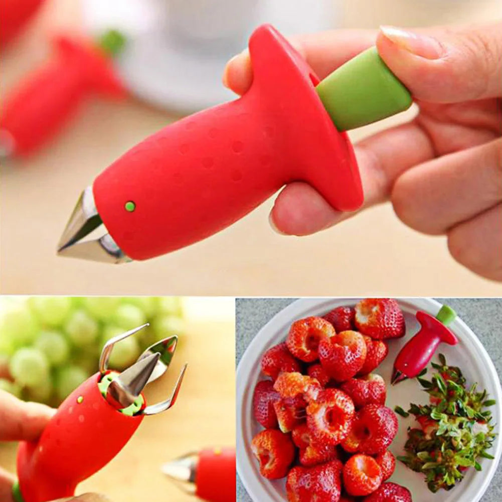 Strawberry Huller & Stem Remover – Stainless Steel Fruit Tool