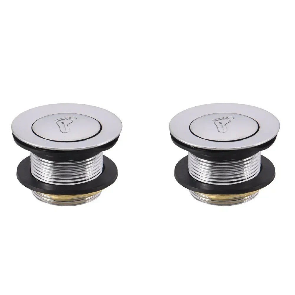 Brass Push-Button Bathtub Pop-Up Drain | Tub Replacement Part