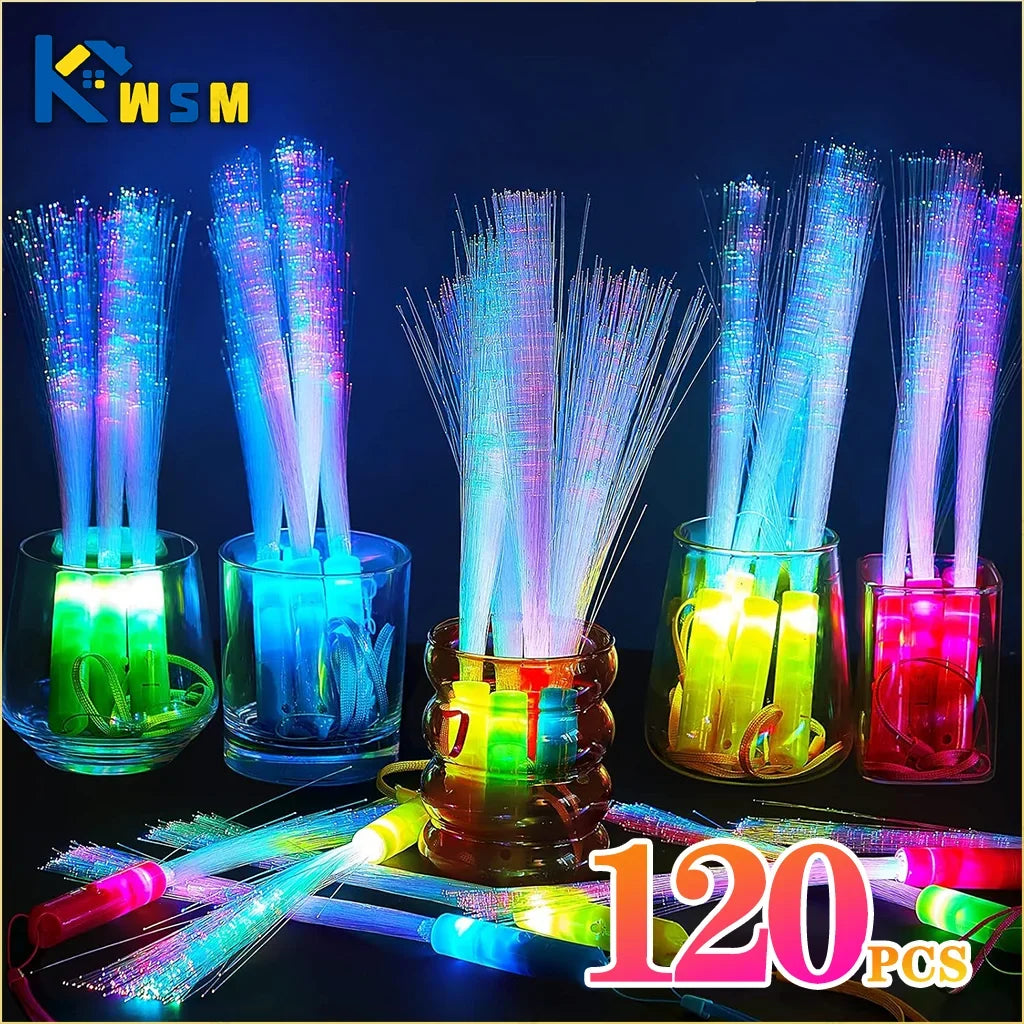120PCS LED Glow Sticks Rainbow Flash Wands – Party & Events