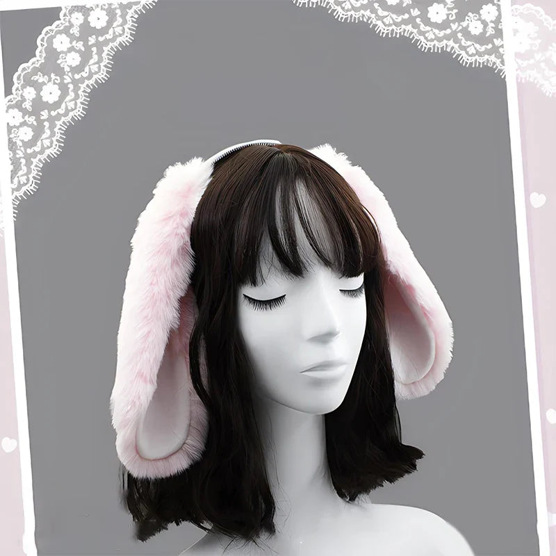 Plush Bunny Ears Headband – Cosplay & Party Hair Accessory